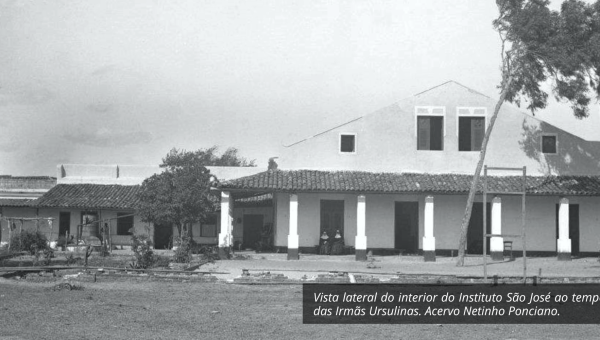 Vista lateral do interior do Instituto São José ao tempo das Irmãs Ursulinas. Acervo Netinho Ponciano.