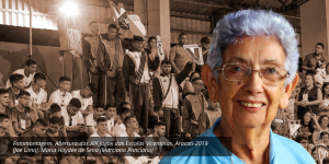 Fotomontagem. Abertura dos XIX Jogos das Escolas Vicentinas. Aracati-2019 (Joe Lima), Maria Haydée de Sena (Marciano Ponciano)